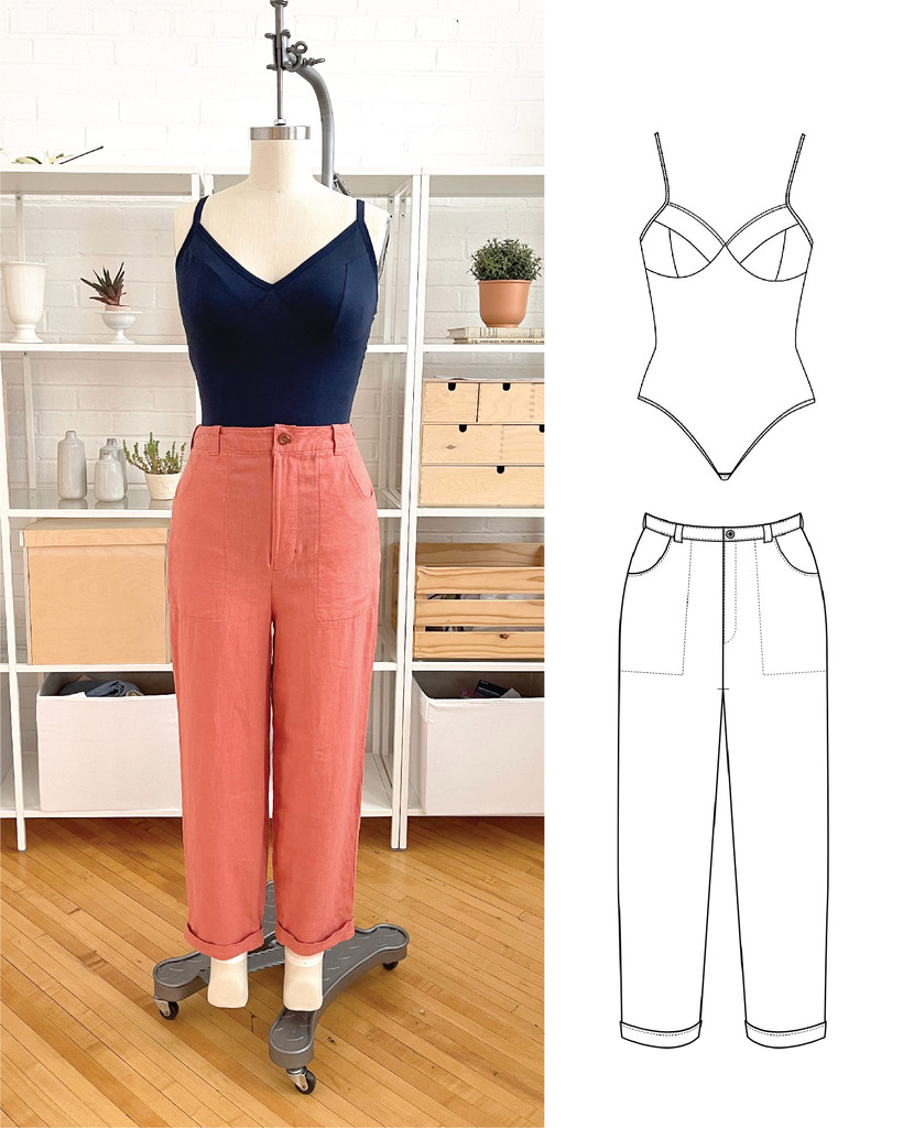Lois Paperbag Waist Pants Tutorial and Free Pattern – the thread