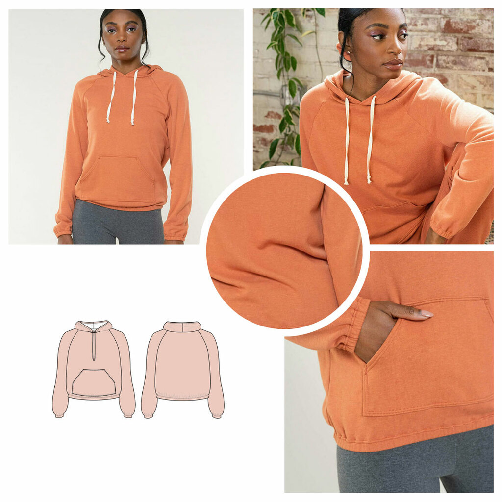 a photo collage of the rudy hoodie