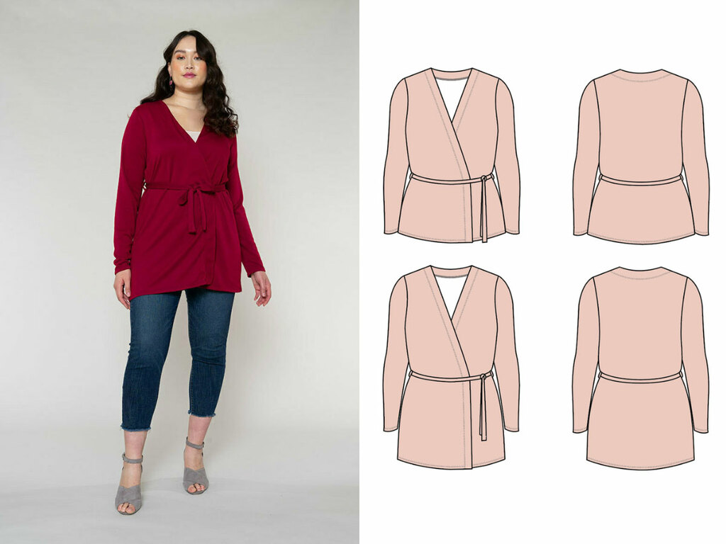 The Flor cardigan sewing pattern