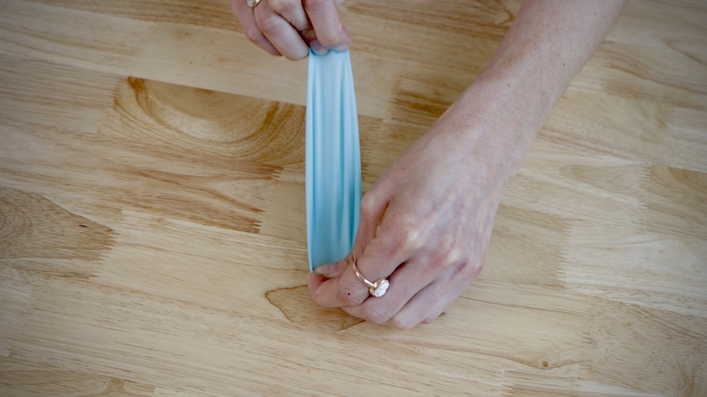 4-way stretch fabric being stretched