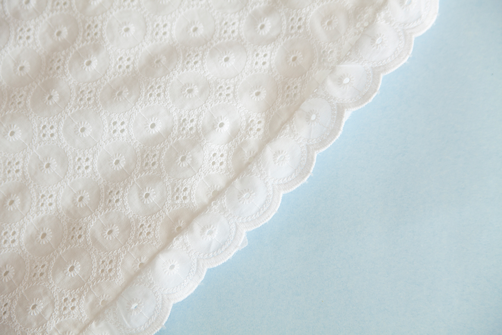 Lace store eyelet fabric