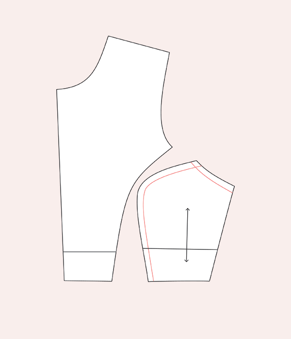 fitting and pattern corrections for small bust adjustment on a dartless  blouse from In-House Patterns