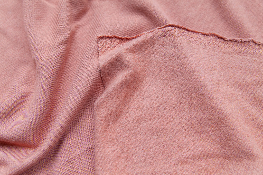 Cotton Fleece Backed Jersey Sweatshirt Fabric - Baby Pink