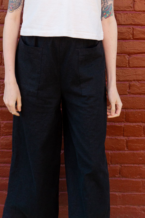 Women's Latex-Free Drawstring Lounge Pants Made from 100% Organic Cotton  (Black) (5) at Amazon Women's Clothing store