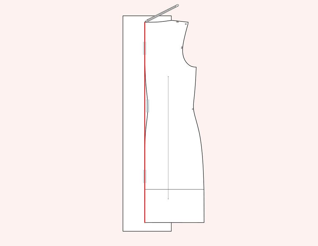 Sewing Pattern Hack: How to draft a button closure 